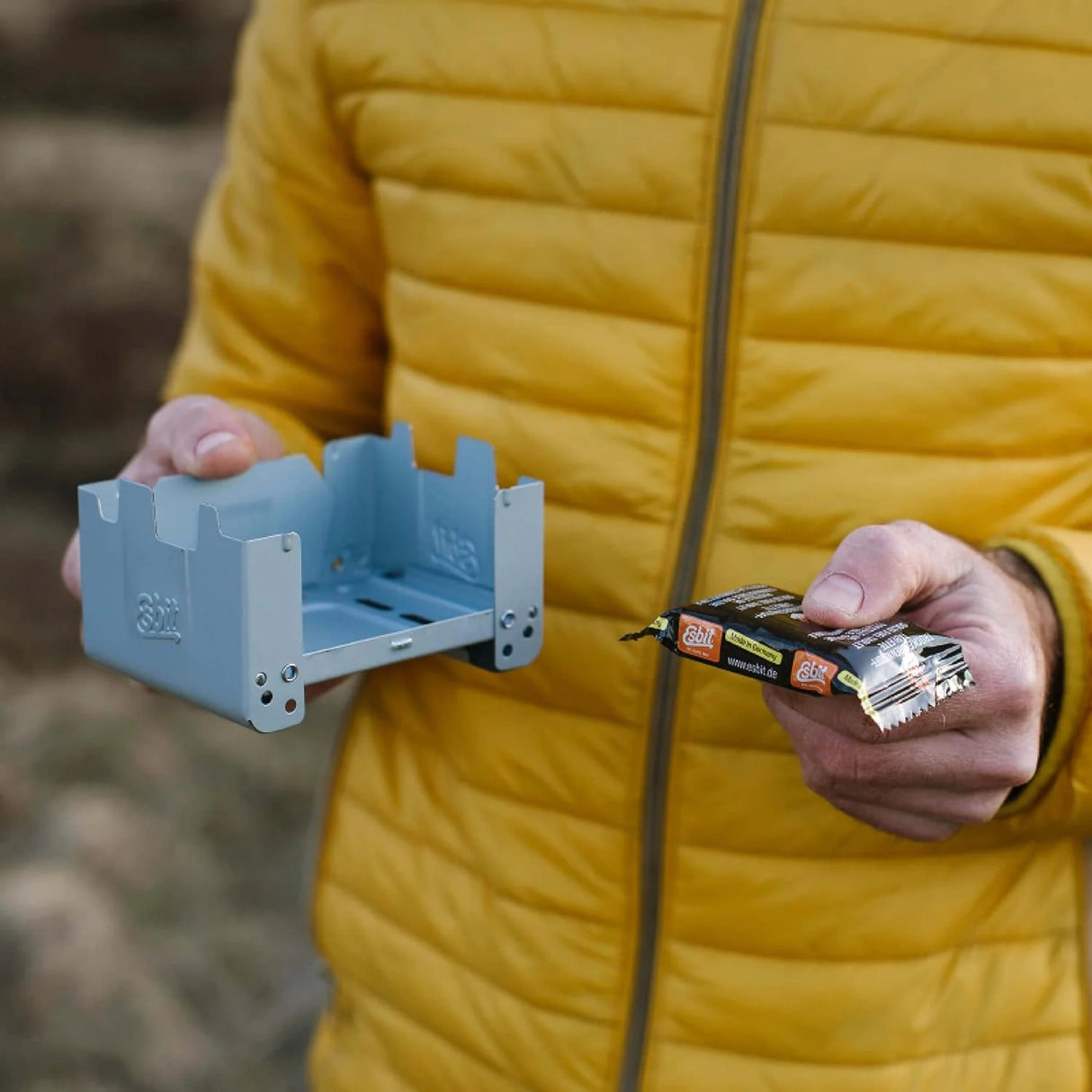 Pocket Stove Droogbrandstofbrander + Windscherm