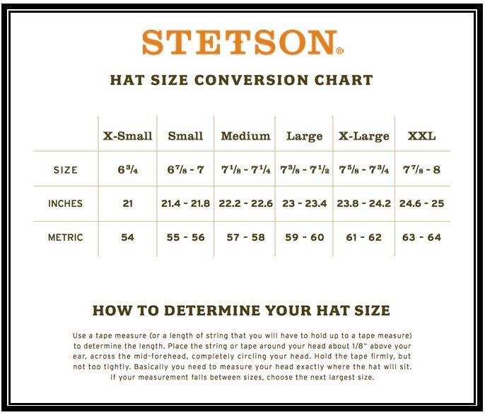 STETSON-SIZING