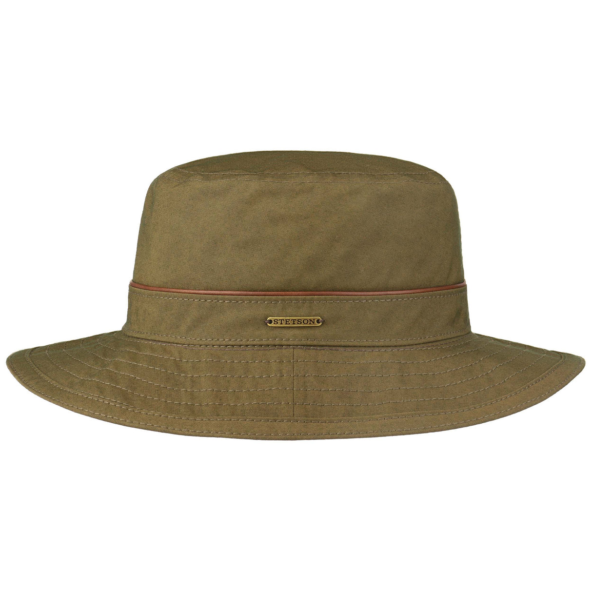 Waxed-Cotton-Bucket-Outdoor-Hoed-by-Stetson-olijfgroen-49818_rf14
