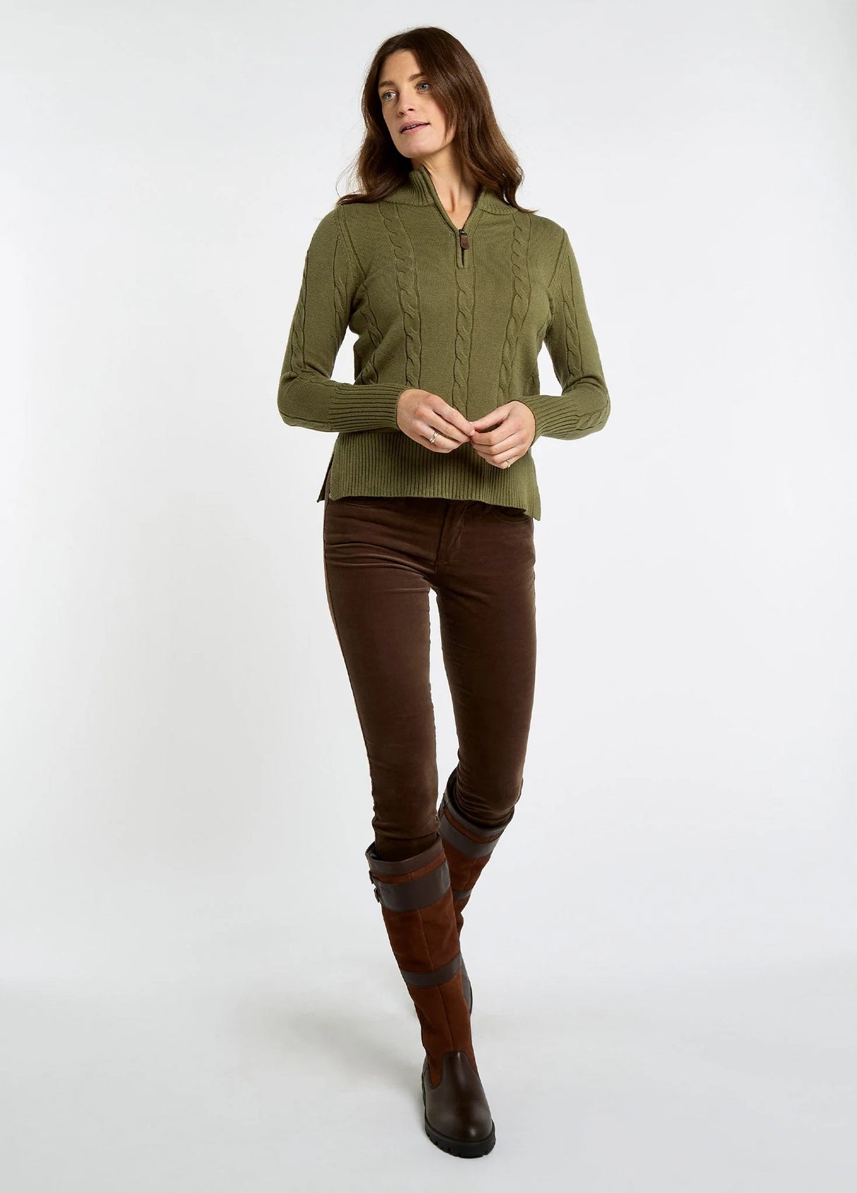 Burtonpoint Zip Neck Sweater W