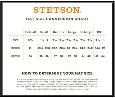 STETSON-SIZING